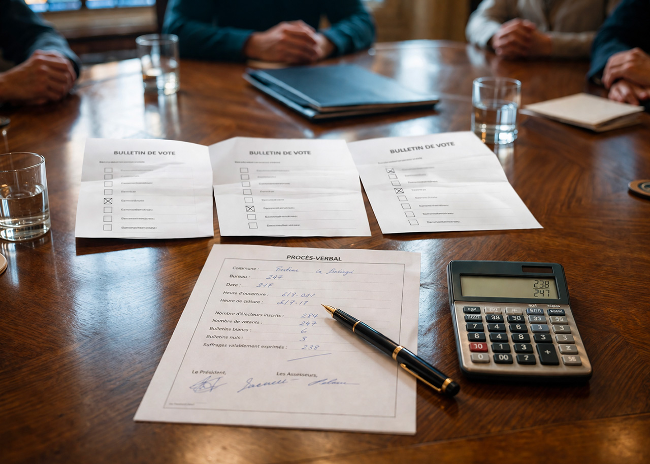 Bulletins de vote et procès-verbal d'assemblée générale de copropriété
